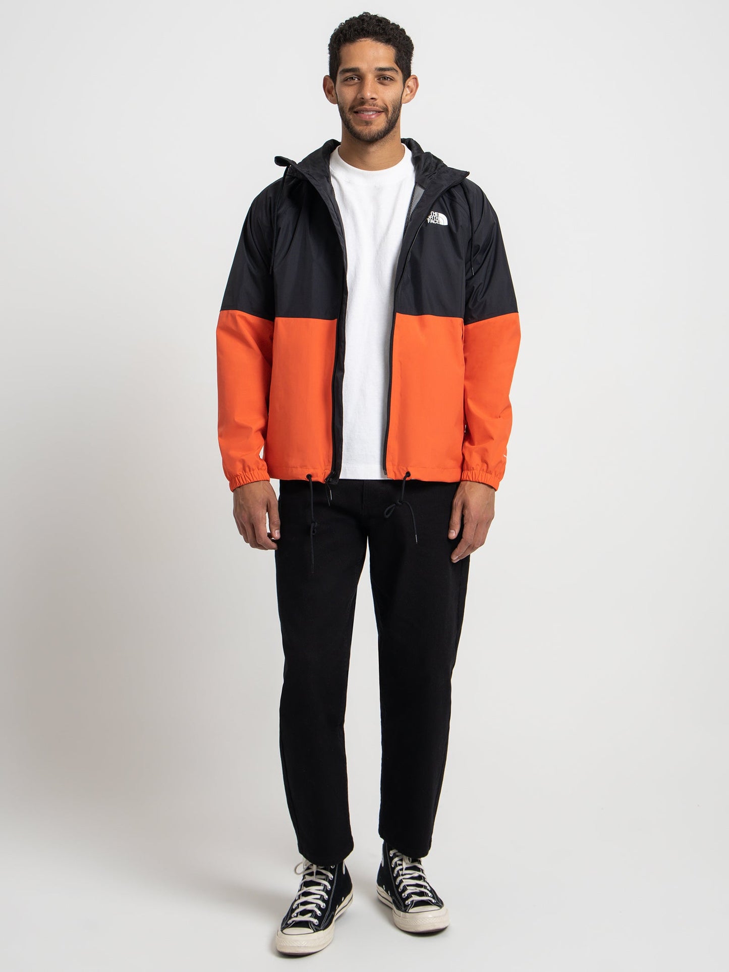 Antora Rain Jacket in Black & Orange