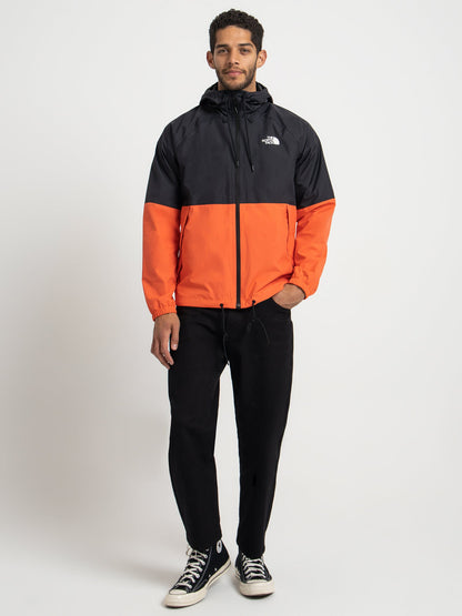 Antora Rain Jacket in Black & Orange