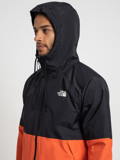 Antora Rain Jacket in Black & Orange